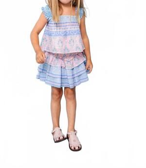 NEW SMALL SHOP kids patchwork hearts laurie blouse in blue